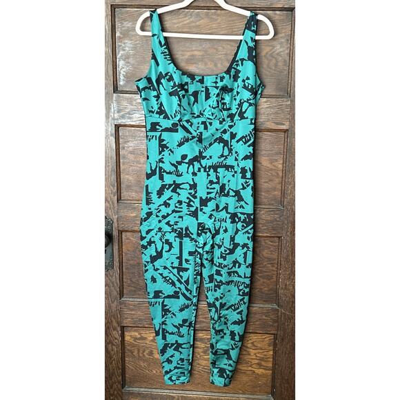 NWT Yitty Green Black Silhouette Headliner Shaping Catsuit Jumpsuit Shapewear 1X - Picture 1 of 10